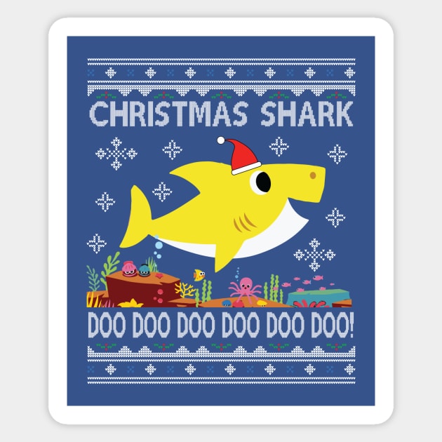 Baby Shark Christmas Knit Sticker by Nova5